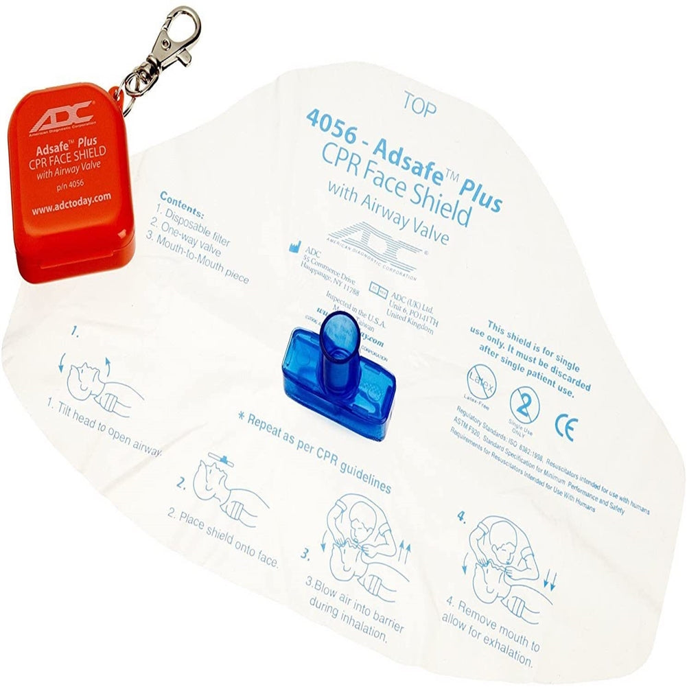 ADC - 4056 Adsafe Plus Single-use CPR Face Shield with Keychain