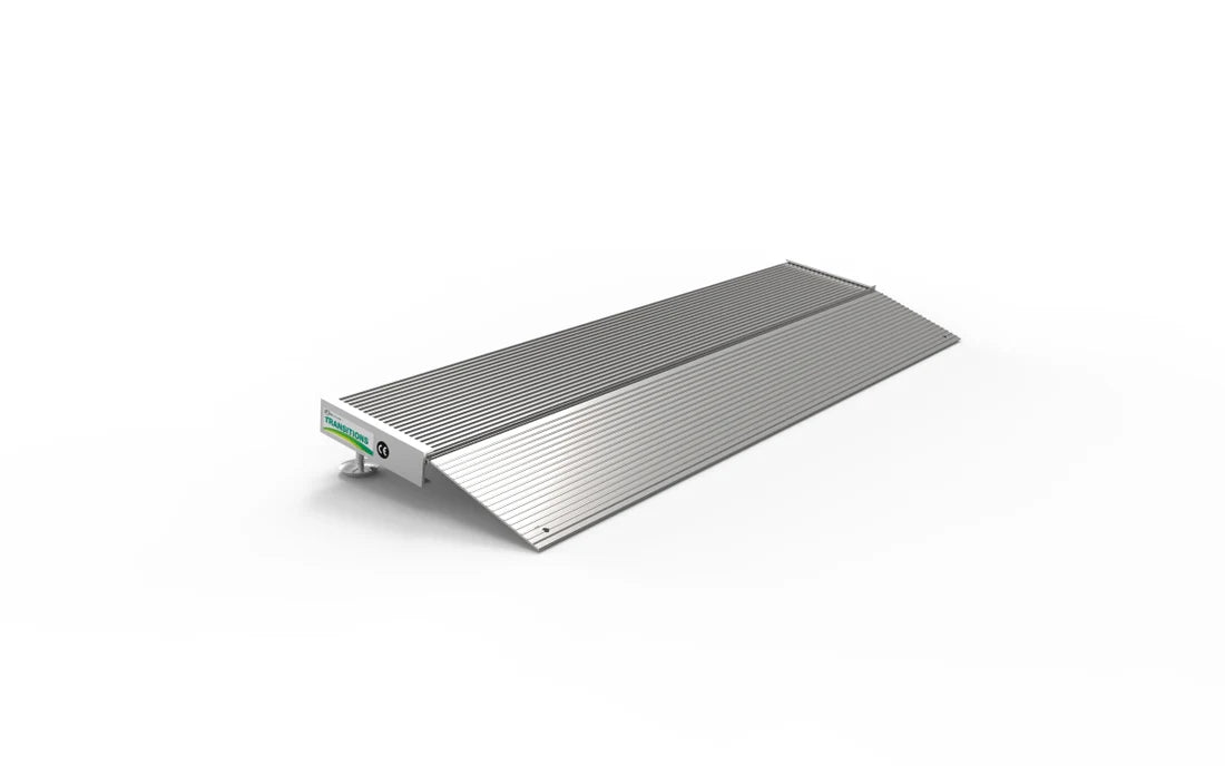 EZ-ACCESS TRANSITIONS Angled Entry Ramp – Low-Profile Aluminum Threshold Ramp (Up to 2" Rise)