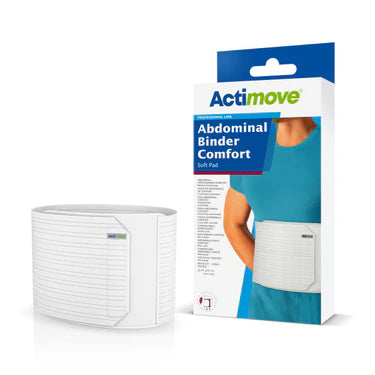 Actimove Abdominal Binder Comfort with Soft Pad – 9" and 12" Abdominal Compression Bind