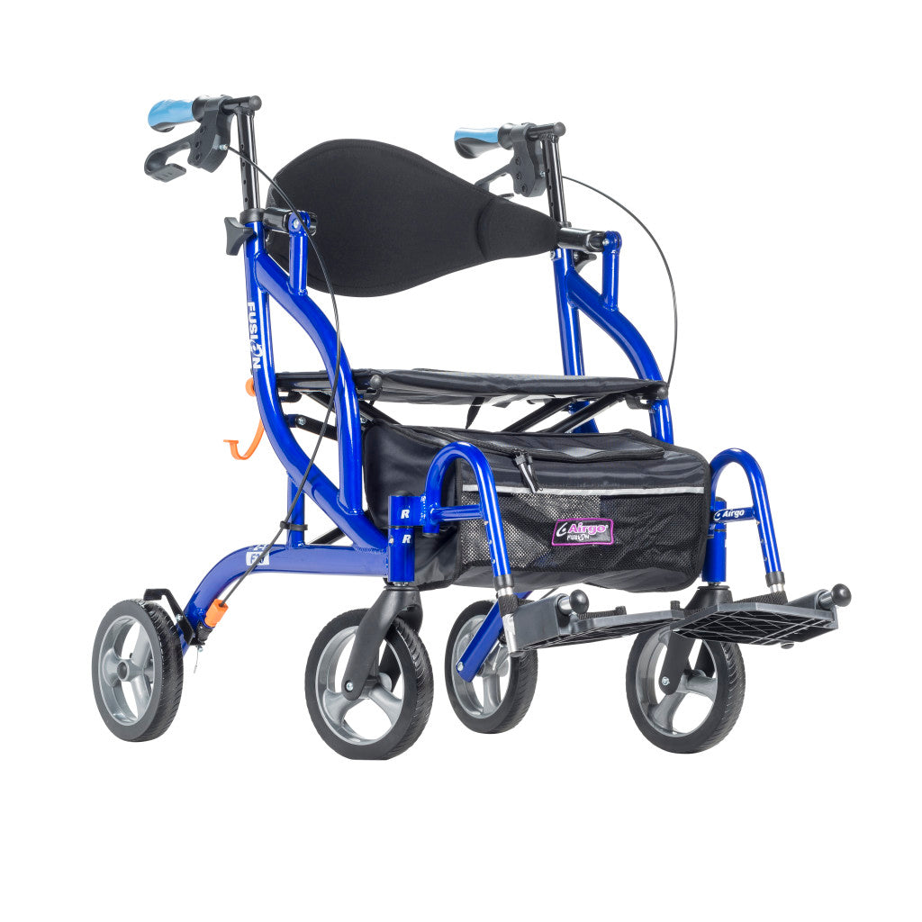 Airgo Fusion F20 Rollator Transport Chair – Lightweight Folding