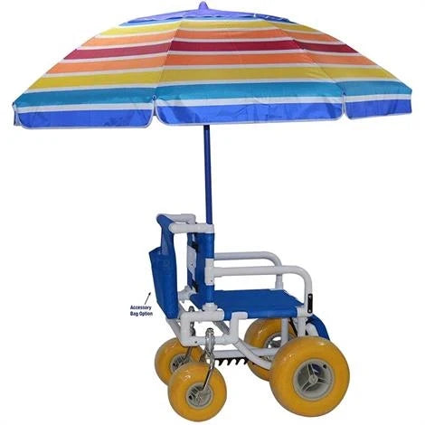 All-Terrain Beach Wheelchair – MJM PVC Sand Wheelchair with Flotation Wheels