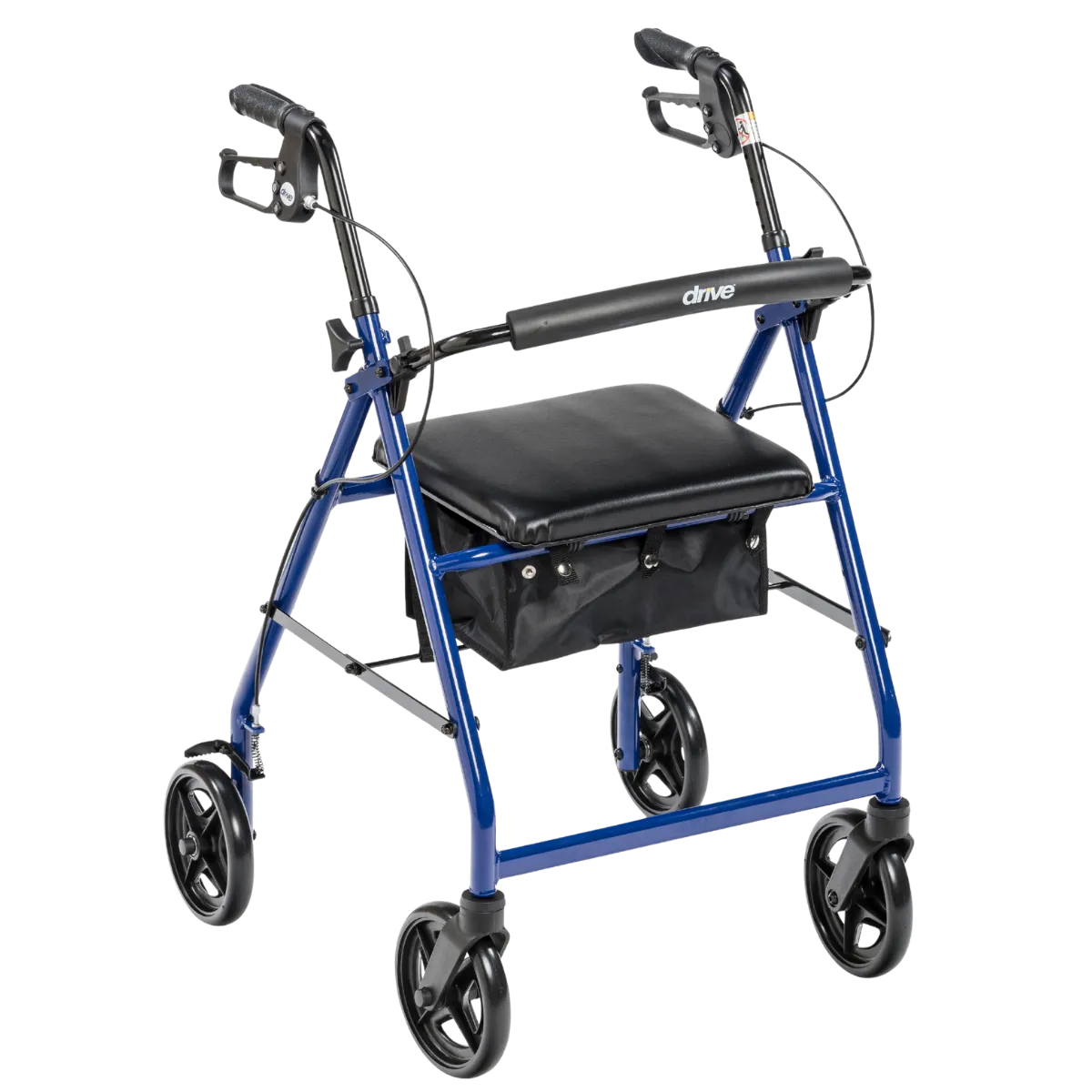Drive R728 Lightweight Rollator Walker – Folding Rollator with Padded Seat & 7.5" Wheels
