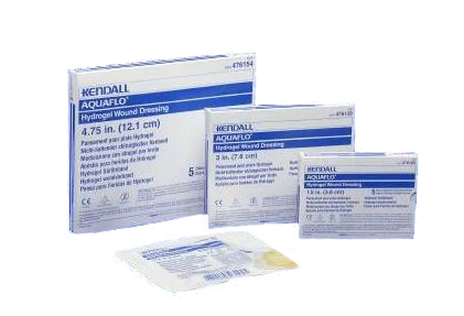 Kendall Aquaflo Hydrogel Transparent Wound Dressing — Disc Shape, 3" & 4.75"
