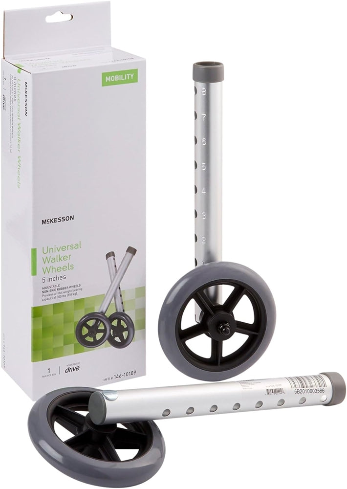 McKesson Universal Walker Wheels, Adjustable, 5 in Caster Wheels