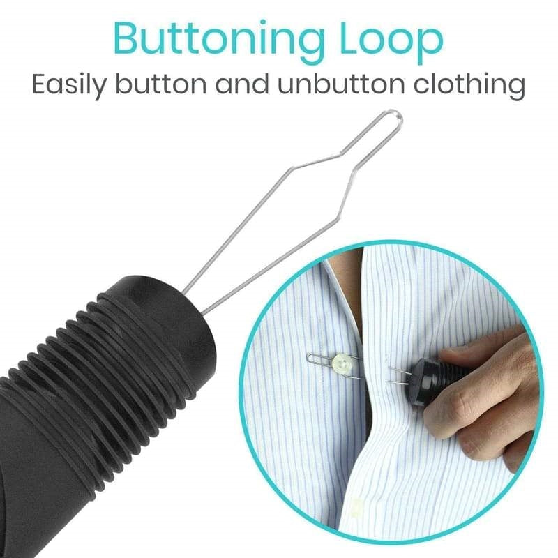 Vive Health Button Hook and Zipper Puller – Dual-Action Adaptive Dressing Aid