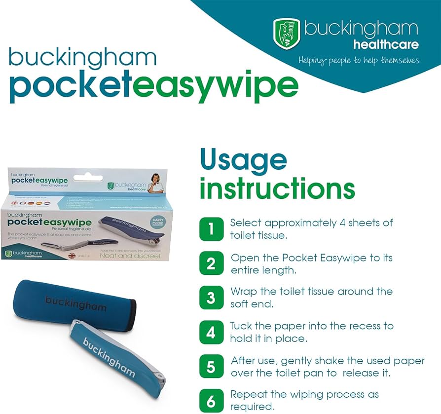 Buckingham Pocket EasyWipe – Portable Toilet Hygiene Aid