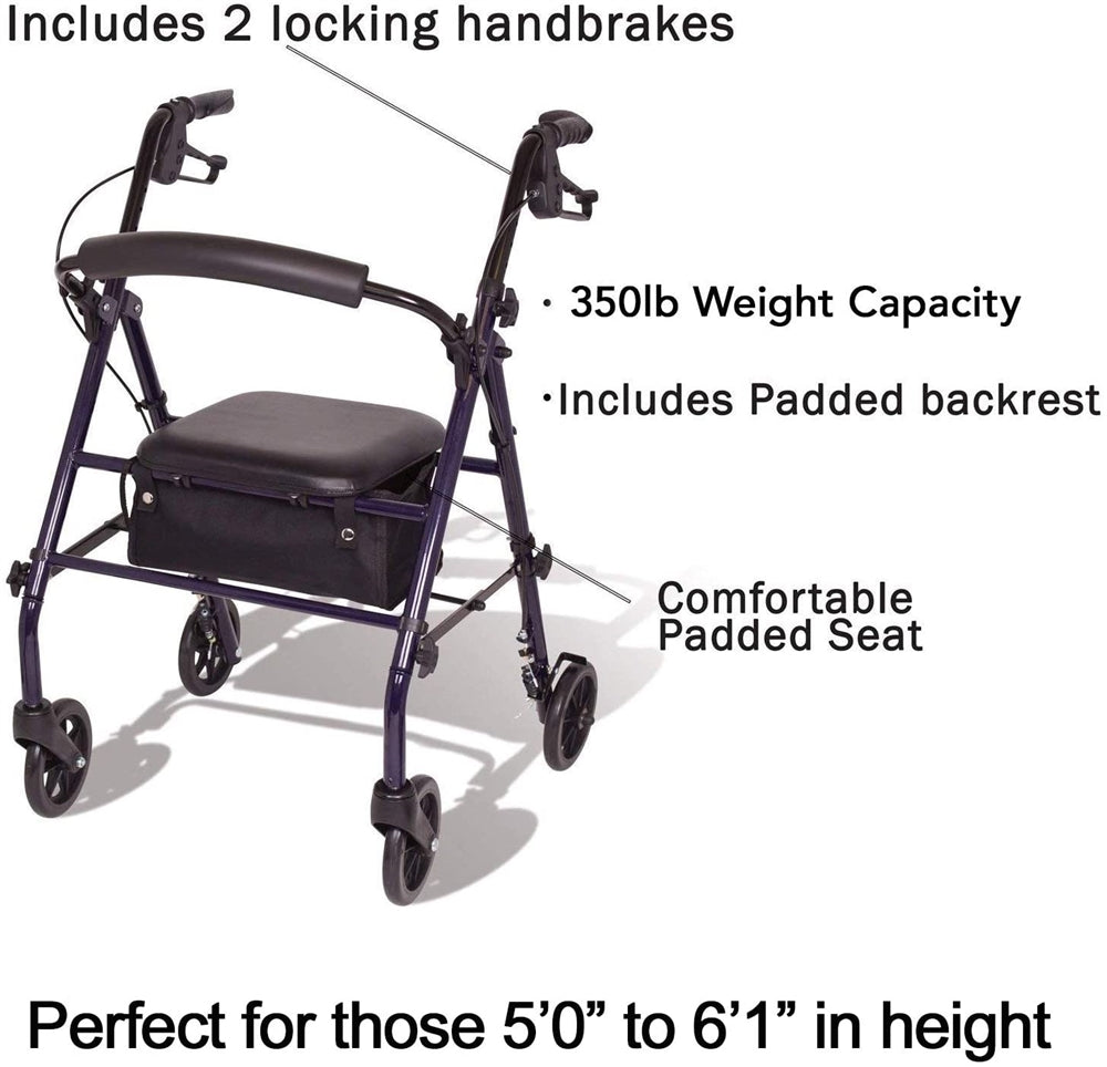 Carex Step N' Rest 4 Wheel Rollator