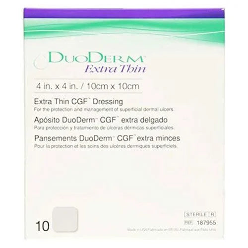 ConvaTec DuoDerm Extra Thin CGF Dressing — Vapor-Permeable, Translucent,
