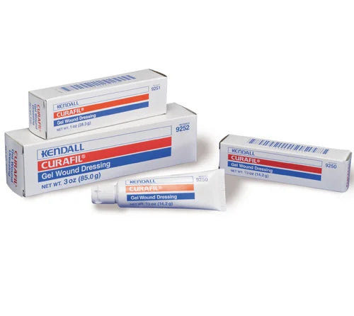 Kendall Curafil Amorphous Hydrogel Wound Dressing Gel — Clear, High Moisture, 3 Sizes