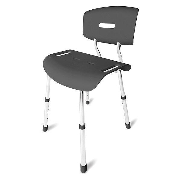 DMI Heavy-Duty Euro-Style Bath Seat Shower Chair | Dark Gray