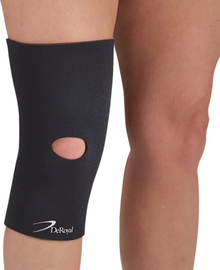 DeRoyal Open Patella Knee Support – Zero-Friction Therapeutic Compression