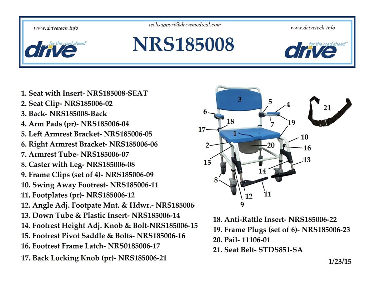 Drive Bariatric Aluminum Rehab Shower Commode Chair