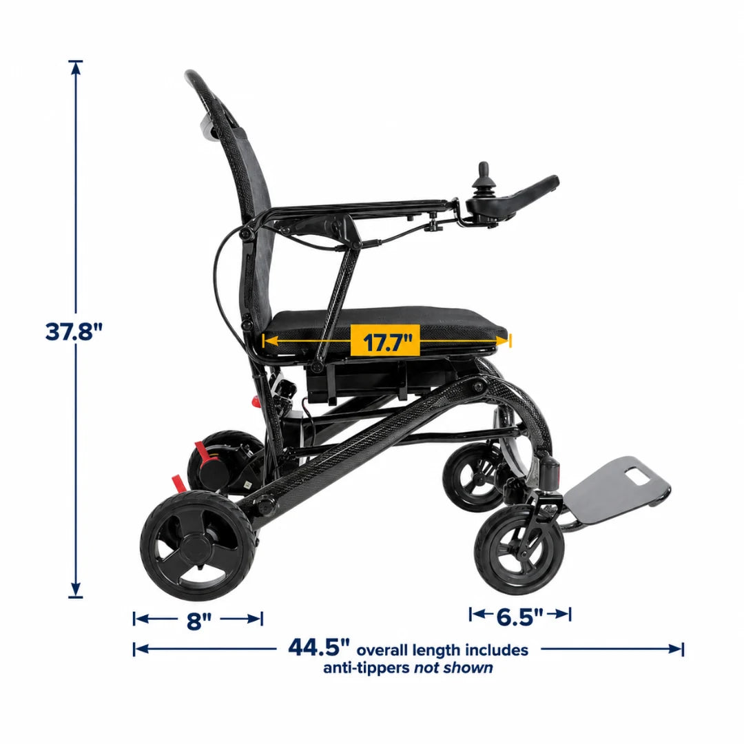 Drive Medical CarbonTouch Folding Power Wheelchair — CFPC17FS