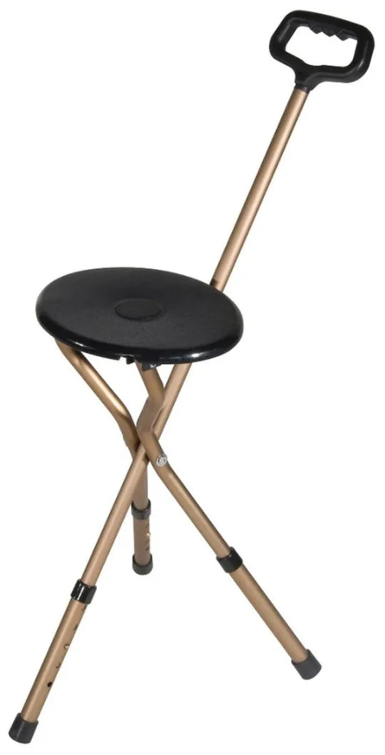 Drive Medical Folding Cane Seat – Lightweight Portable Walking Aid & Chair