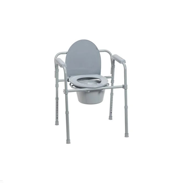 Drive Folding Deluxe Bedside Steel Commode – 11148 KDR-1