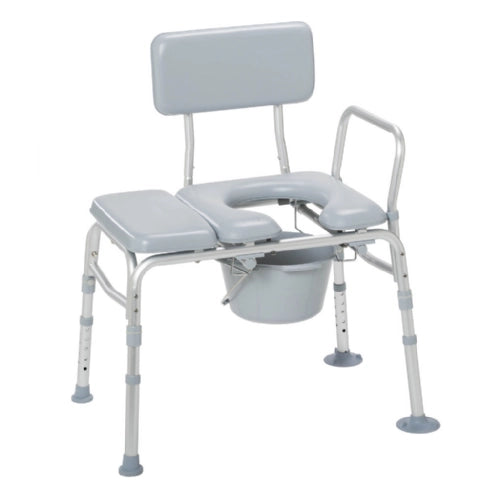 Drive Medical 12005KDC-1 Combination Padded Transfer Bench with Commode Opening