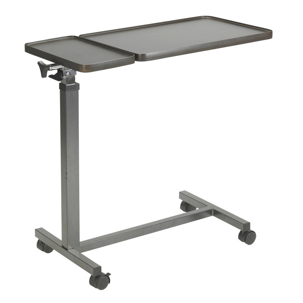 Drive Medical Double Top Overbed Table 13068BV – Dual Surface Adjustable Bedside Table