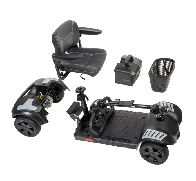 Drive Medical Phoenix LT 4-Wheel Portable Travel Mobility Scooter – 350 lb Capacity
