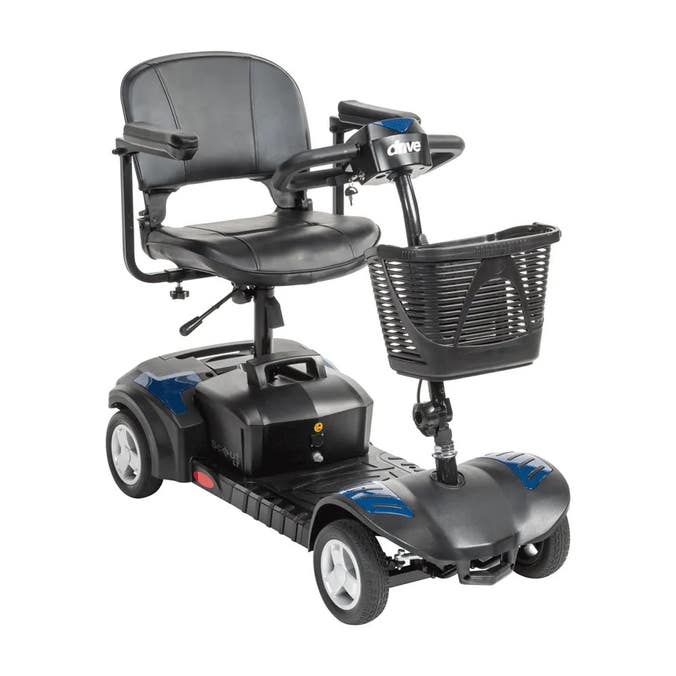 Drive Medical Scout LT 4-Wheel Travel Mobility Scooter – Lightweight 38 lb Heaviest Piece