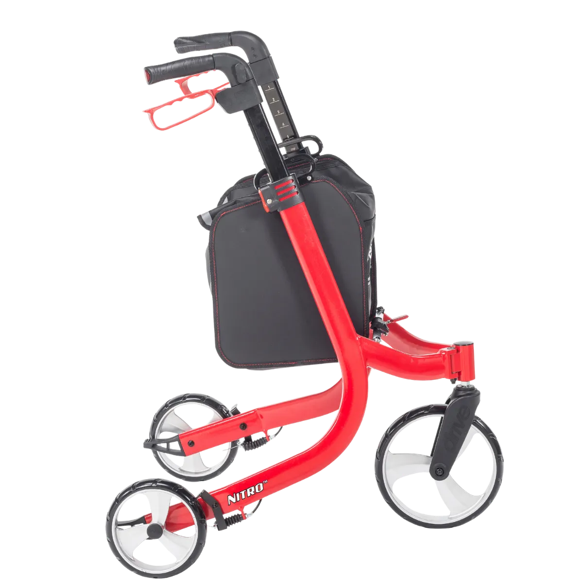 Drive Nitro 3-Wheel Rollator Walker – Euro-Style Lightweight 3 Wheel Rollator