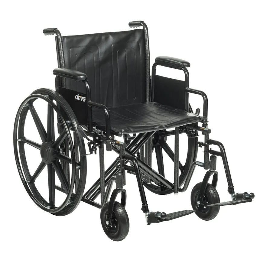 Drive Sentra HD 450 Heavy-Duty Wheelchair – 450 lb Capacity, 20"–24" Seat Options