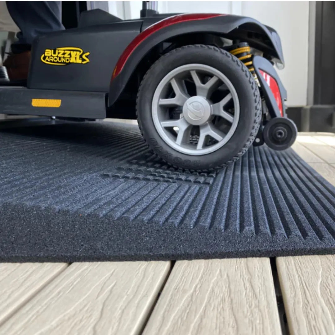 EZ-ACCESS Rubber Threshold Ramp Angled Entry Mat - Rubber Threshold Ramp