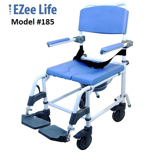 Healthline Ezee Life Rehab Shower Commode Chair - 20 Inch Seat