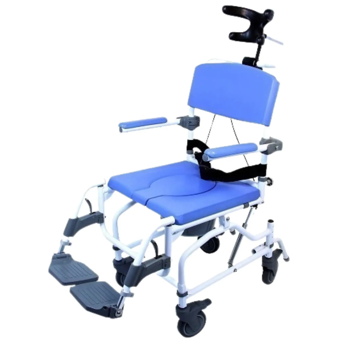 EZee Life 190 18" Attendant Shower & Commode Chair w/ Tilt Seat