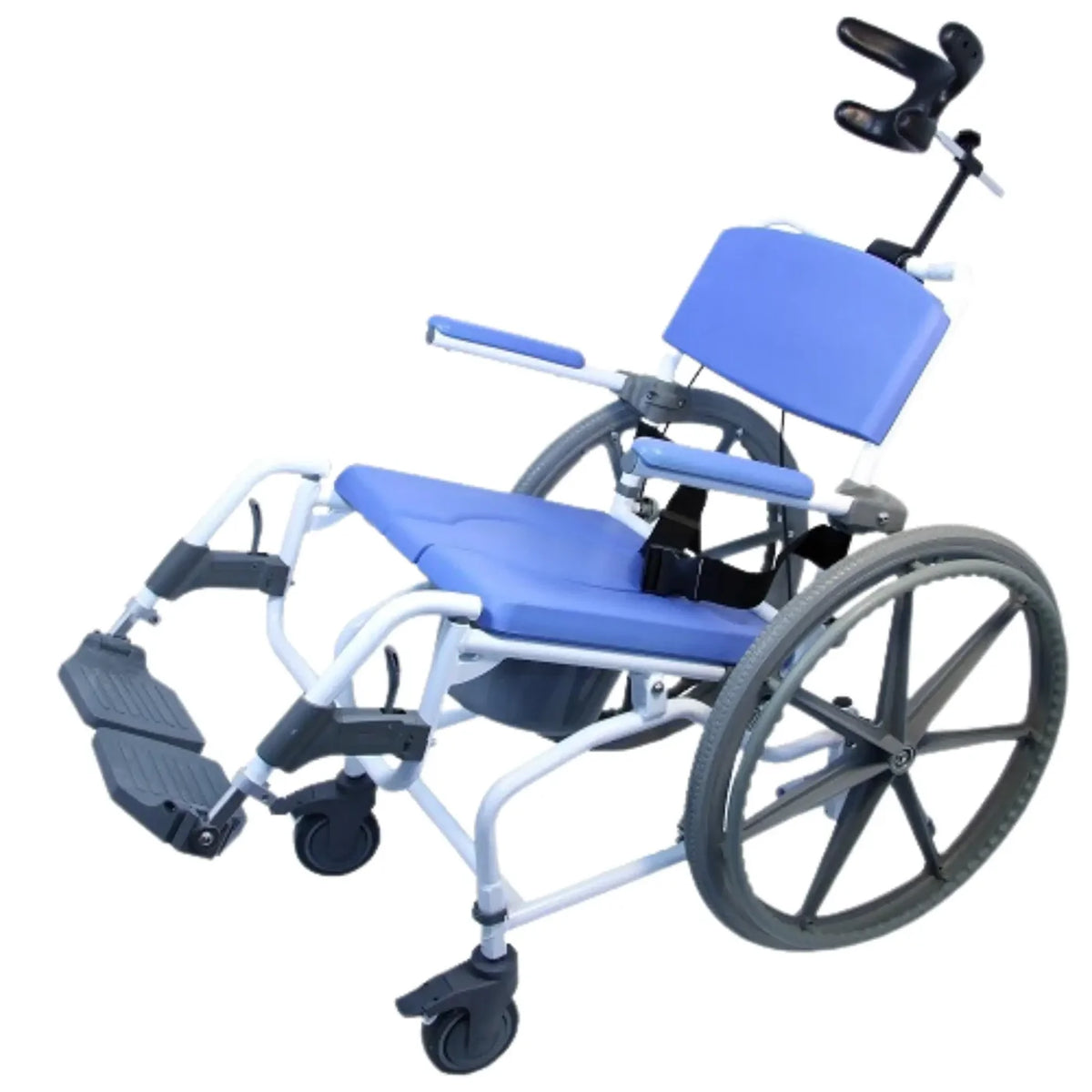 EZee Life 190 18" Attendant Shower & Commode Chair w/ Tilt Seat