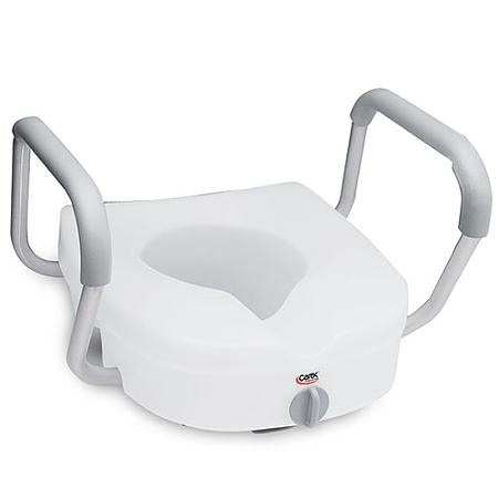 Carex E-Z Lock Raised Toilet Seat With Arms