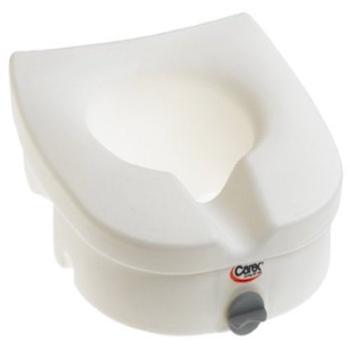 E-Z Lock Raised Toilet Seat 5 Inch Height White 300 lbs. Weight Capacity
