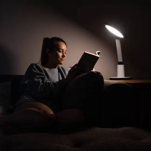 TheraLite Halo Bright Light Therapy Lamp, 10,000 LUX, Angle Adjustable, Wireless Charge Base,