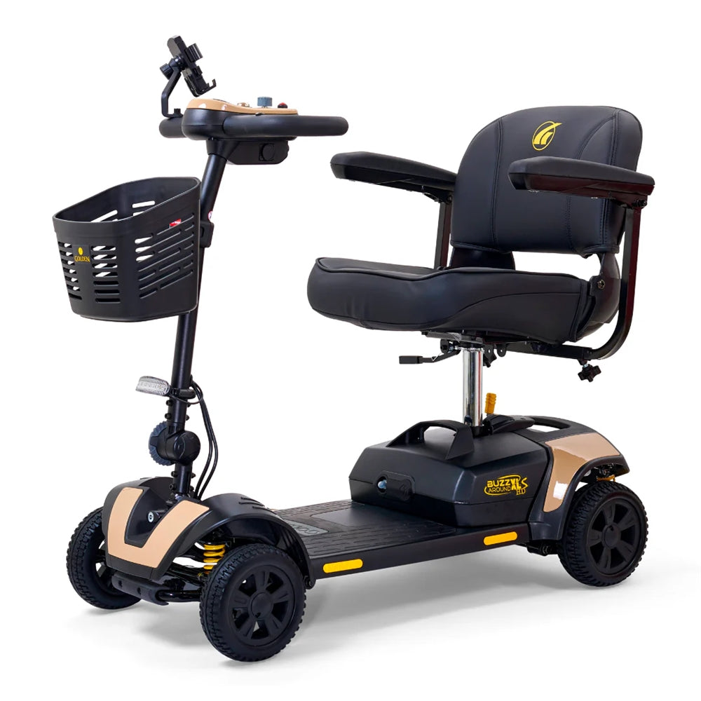 Golden Tech GB124B Buzzaround XLSHD 4-Wheel Portable Scooter with Suspension