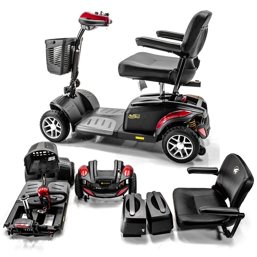 Golden Tech GB148D BuzzAround EX Extreme 4-Wheel Heavy Duty Long Range Travel Scooter