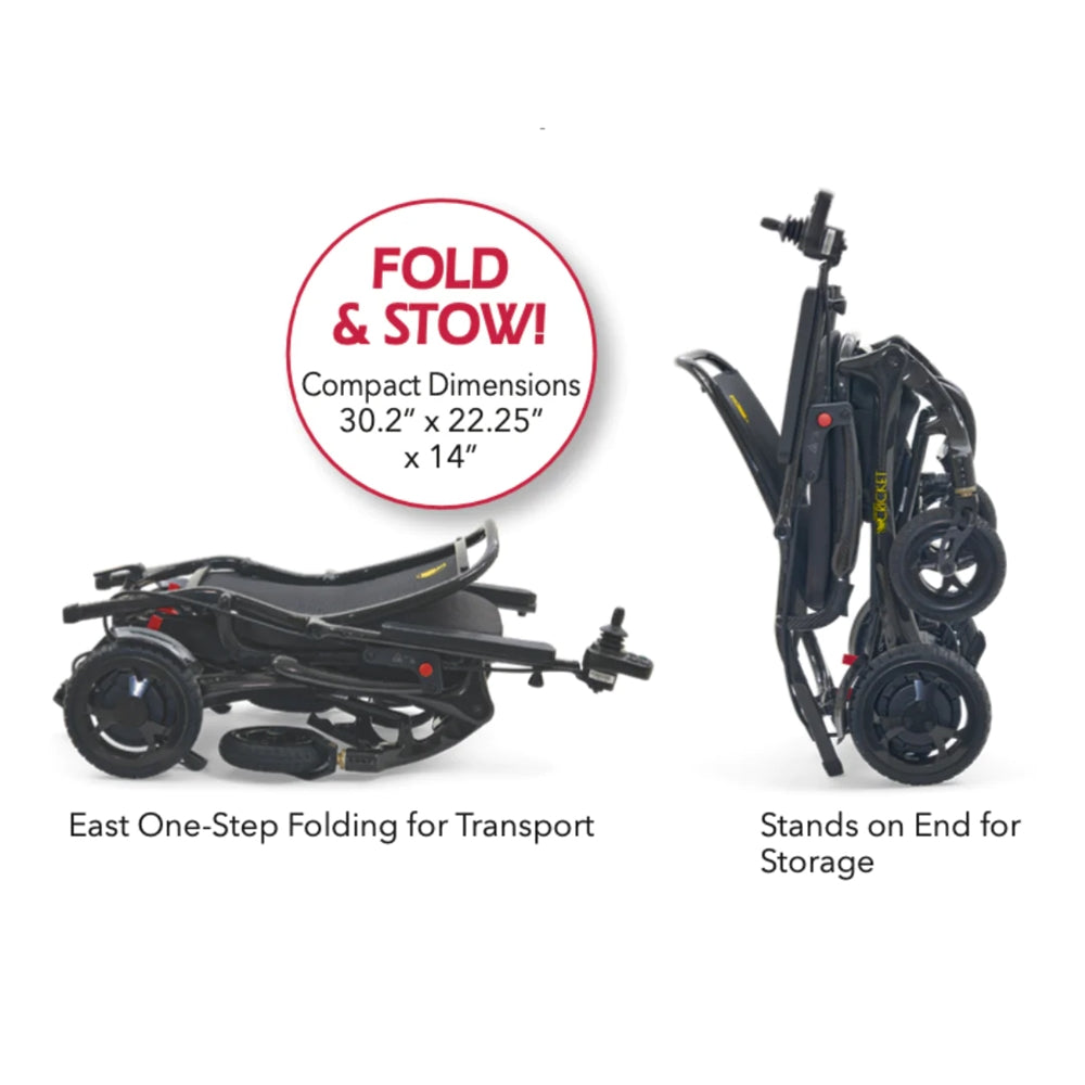 Golden Tech GP302 Cricket Carbon Fiber Foldable Travel Power Wheelchair