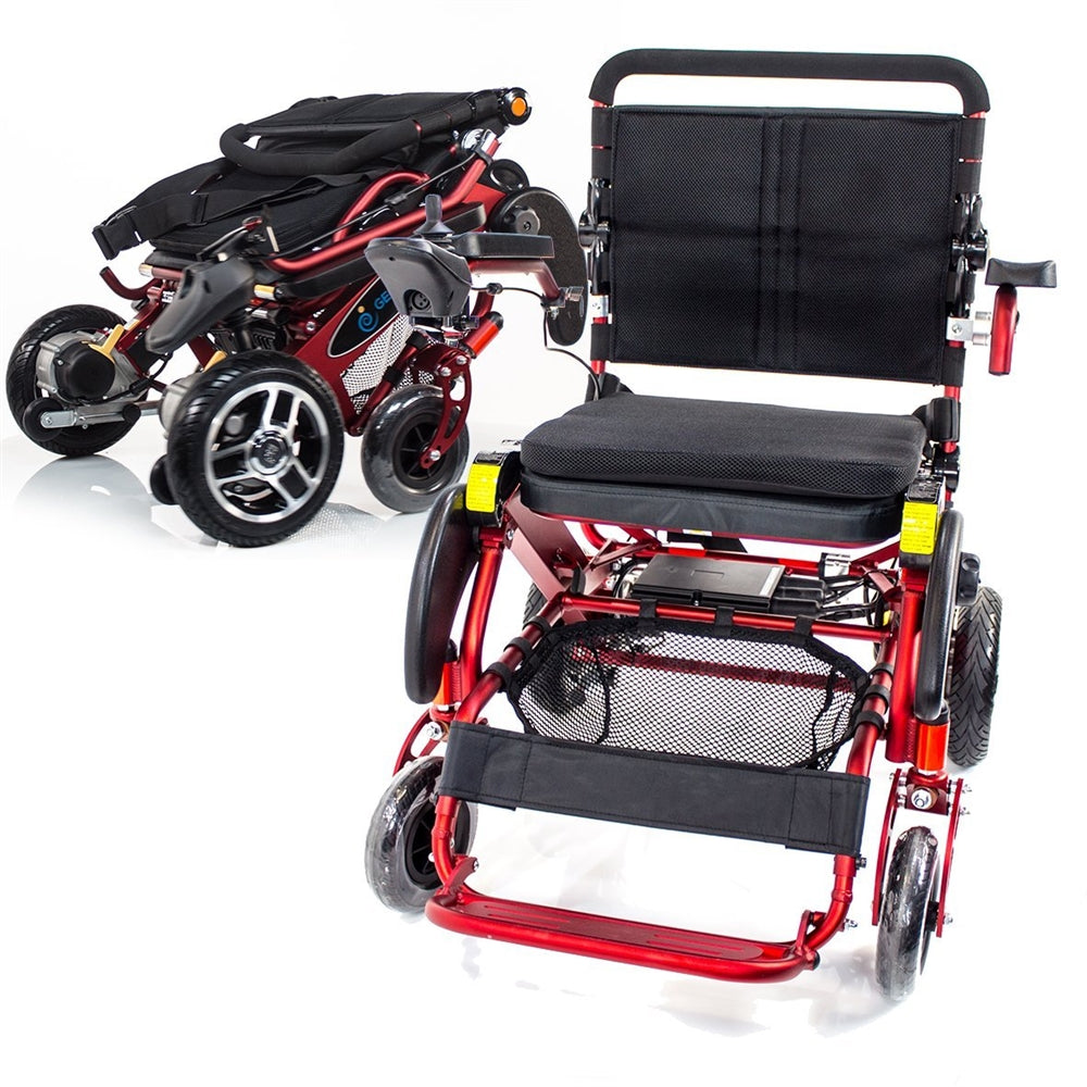 Geo Cruiser Elite EX Heavy Duty Rugged Folding Lightweight Travel Compact Powerchair Lithium Power
