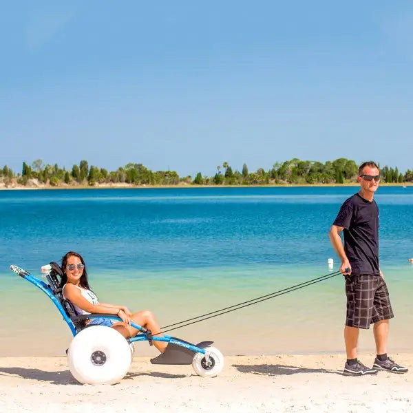 Hippocampe Beach Wheelchair – 37 lb All-Terrain Sand Chair, 286 lb Capacity