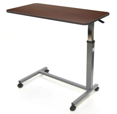 Invacare Auto-Touch Overbed Table 6417 One-Hand Adjustable Bedside Table