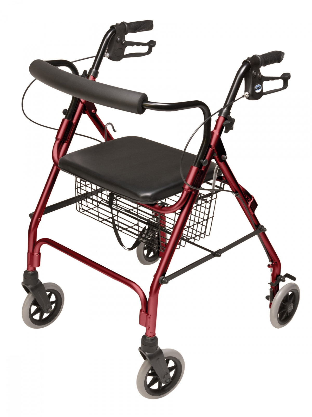 Lumex Walkabout Lite Rollator RJ4300 – Lightweight 4-Wheel Rollator Walker with Seat