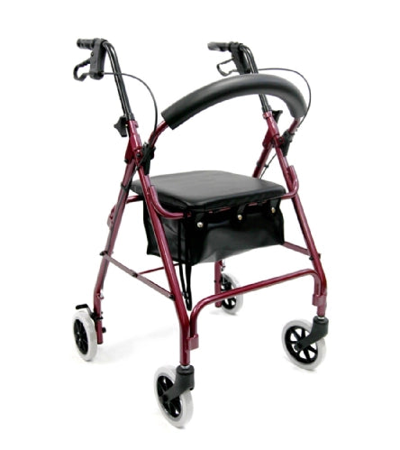 Karman R-4600 Lightweight Rollator Walker with Seat – Folding Aluminum Rollator