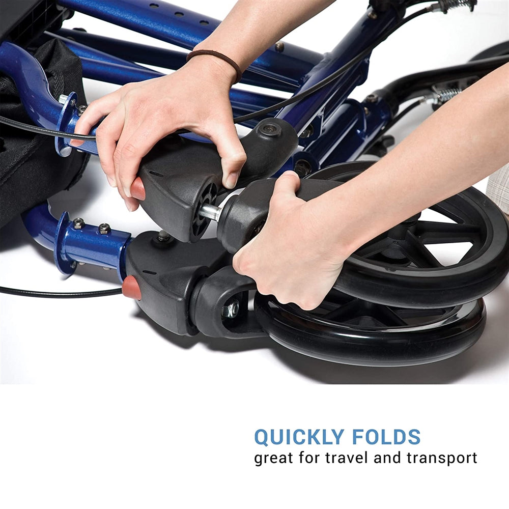 Lumex HybridLX 2-in-1 Rollator Walker & Transport Wheelchair