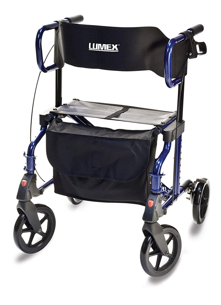Lumex HybridLX 2-in-1 Rollator Walker & Transport Wheelchair