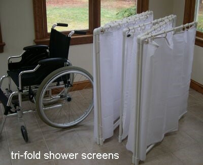 LiteShower Wheelchair, Recliner Model Portable Shower Stall