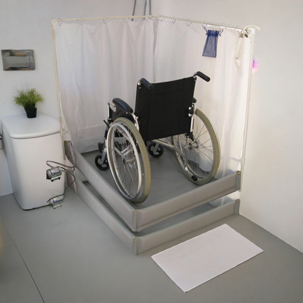 LiteShower Wheelchair Accessible Portable Shower Stall – Roll-In Portable Shower