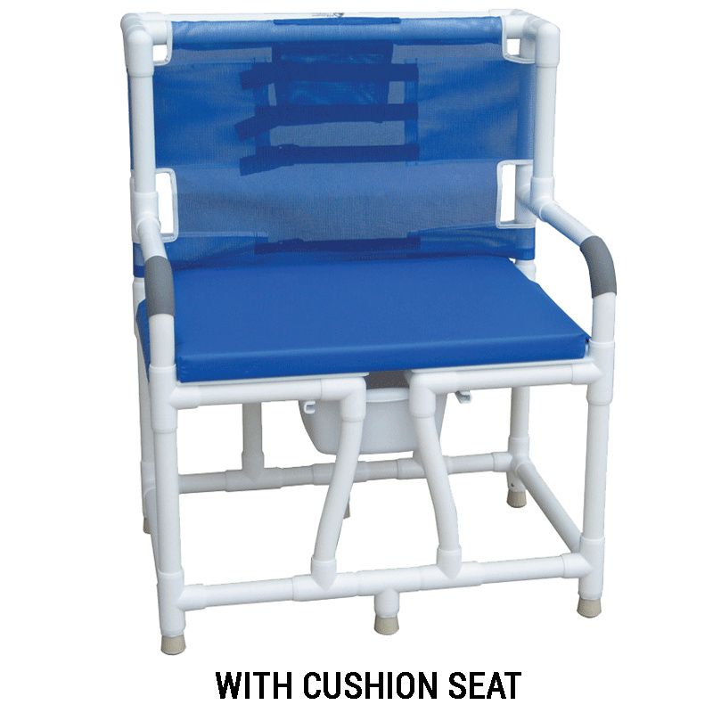 MJM International Bariatric Bedside Commode with Full Support Back