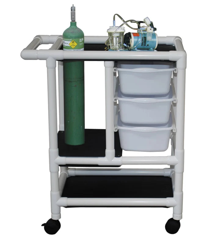 MJM International 1010-3TWN PVC emergency crash cart