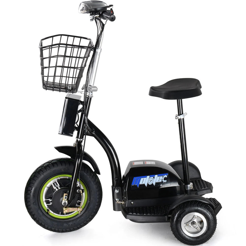 MotoTec 48V 500W Electric Patrol Trike – Security & Event Mobility Vehicle