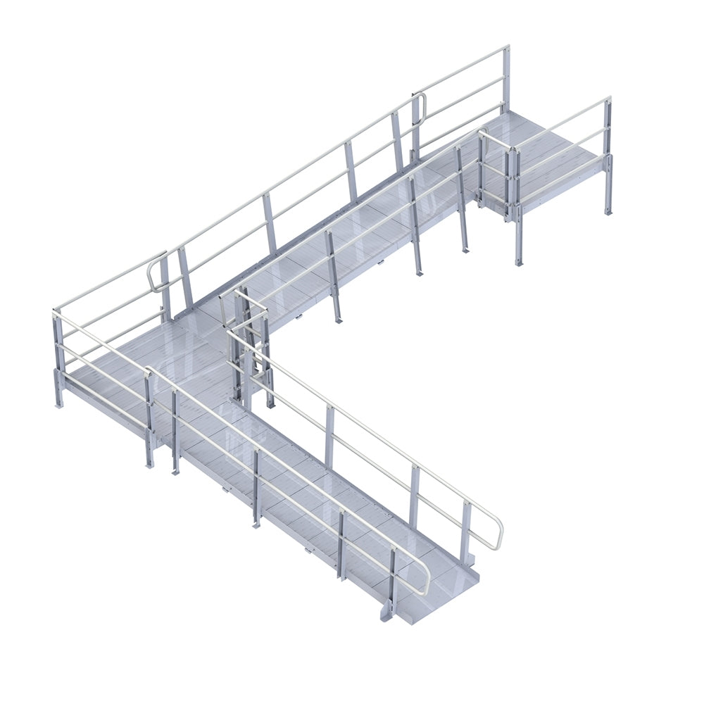 48ft Ramp PVI Modular XP Wheelchair Ramp System | Custom Aluminum Ramp Design
