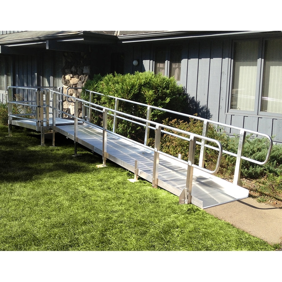 48ft Ramp PVI Modular XP Wheelchair Ramp System | Custom Aluminum Ramp Design