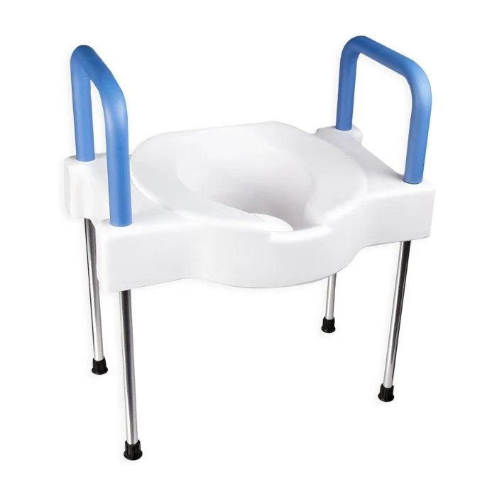 Maddak Extra Wide Tall-Ette Elevated Toilet Seat – 4" Raised Toilet Seat with Arms